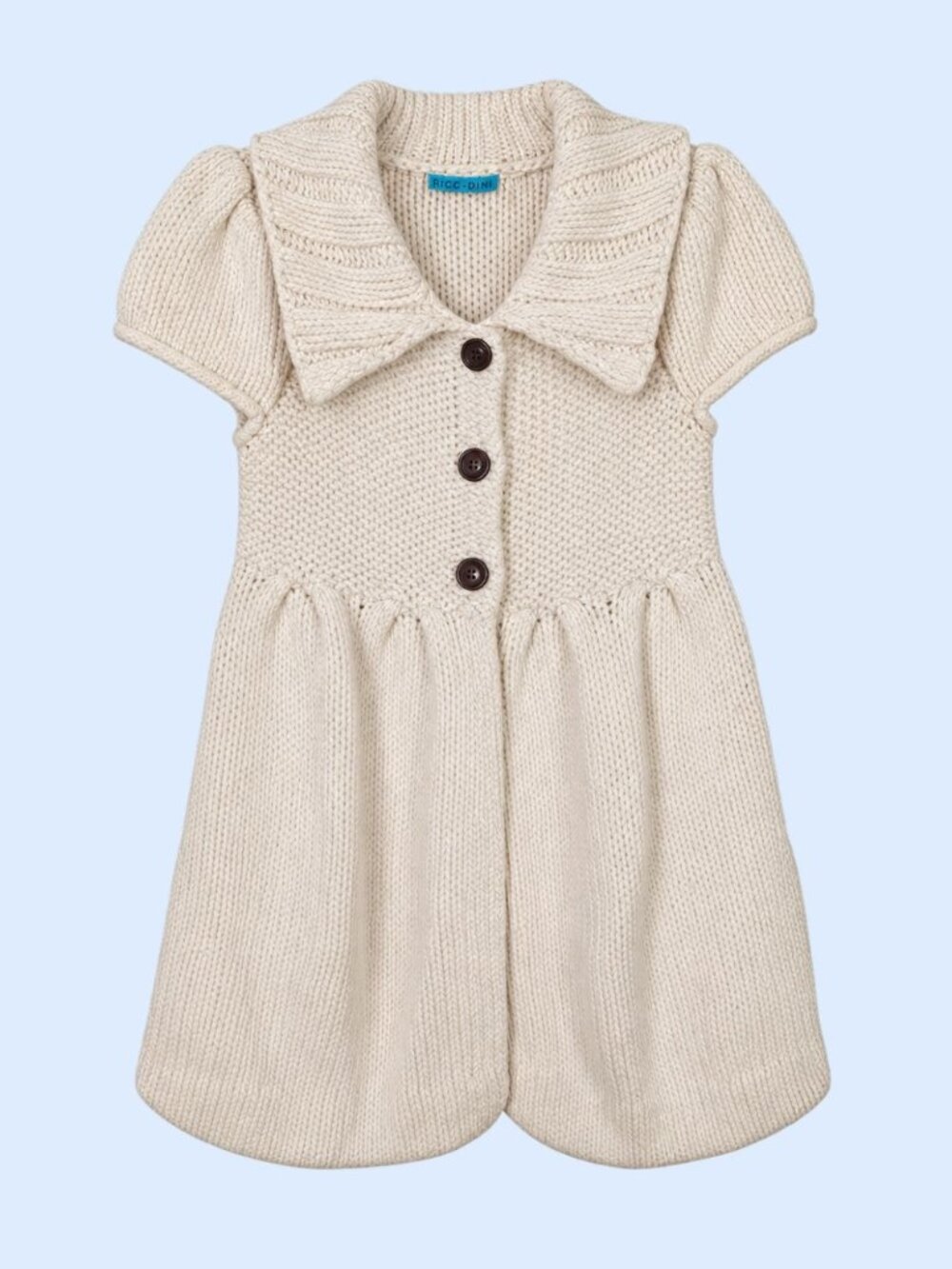 Alice + Olivia Cream Cardigan Women’s M Chunky Knit Cotton 3 Button Sweater